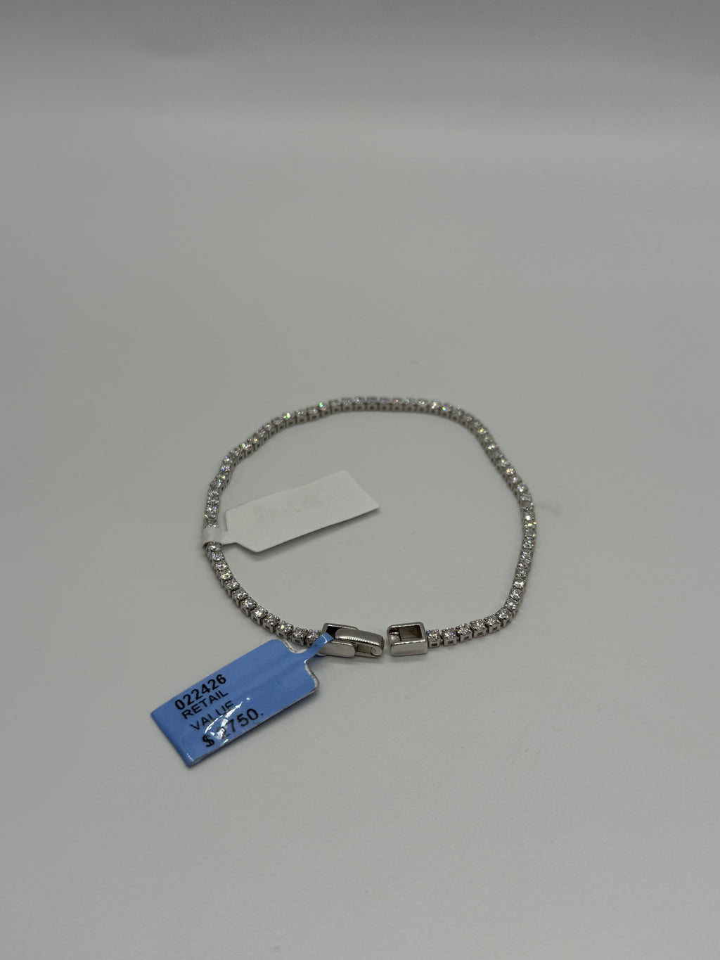 10k White Gold Lab Diamond Tennis Bracelet