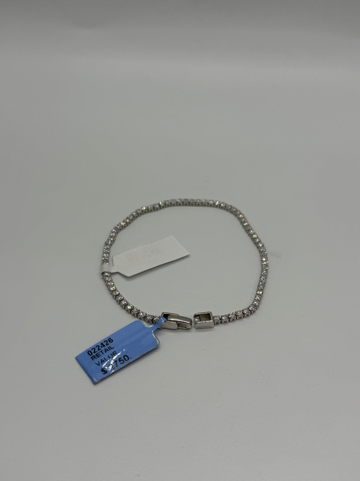 10k White Gold Lab Diamond Tennis Bracelet