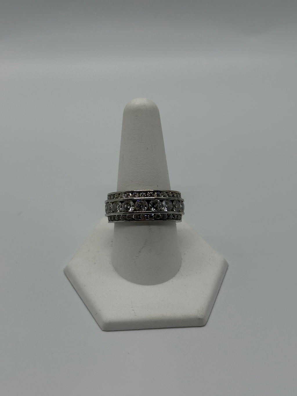 925 Silver Round CZ Ring