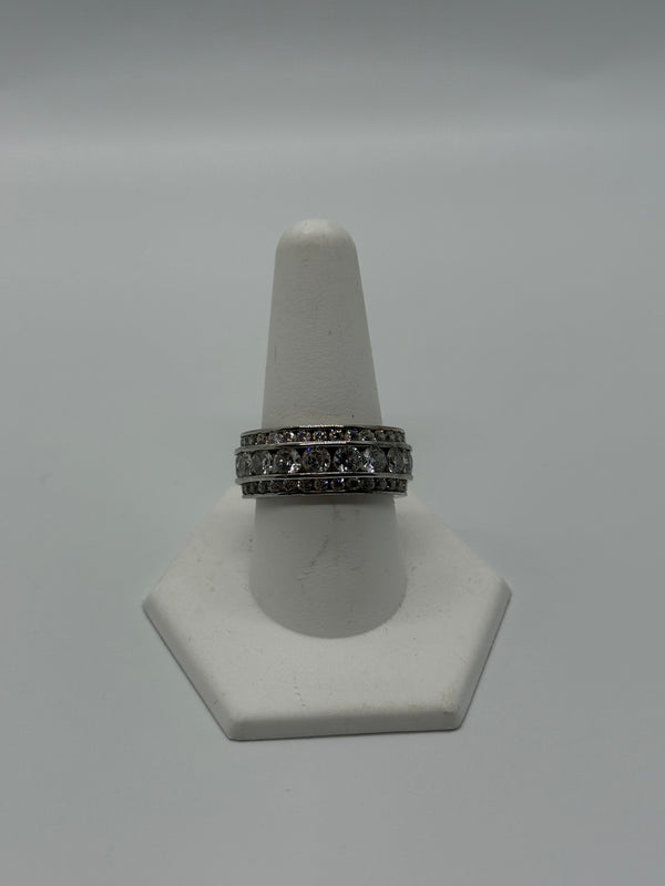 925 Silver Round CZ Ring