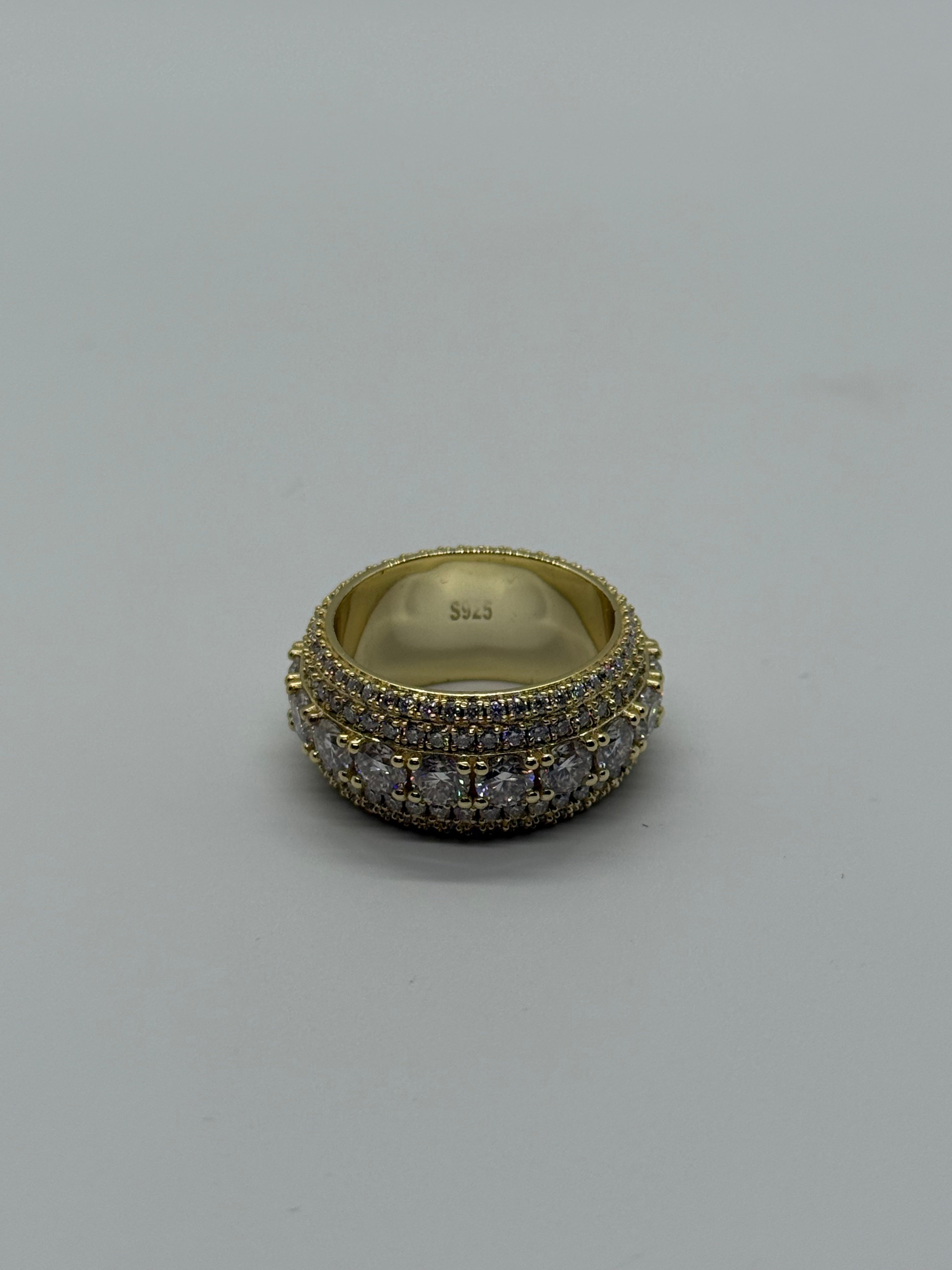 VVS Moissanite 18k Gold Vermeil Round Ring