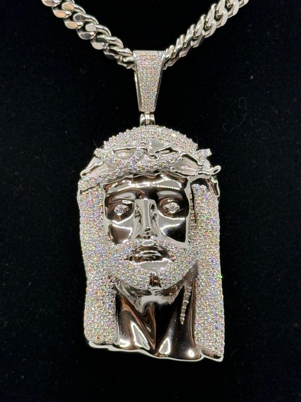 VVS Moissanite 925 Silver Jesus Pendant