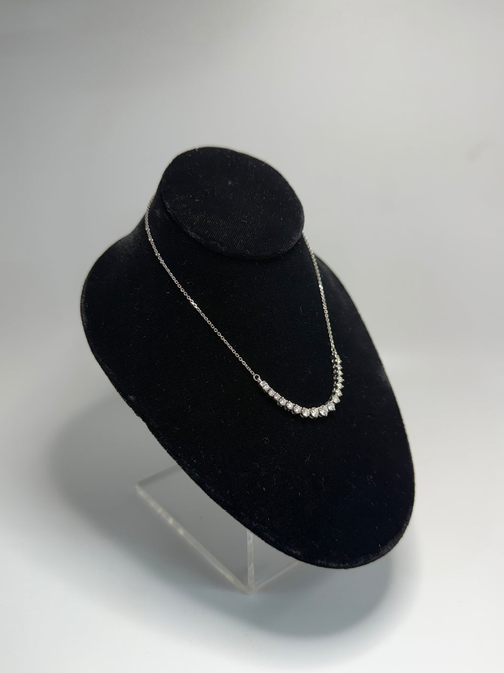Lab Diamond 14k White Gold Necklace