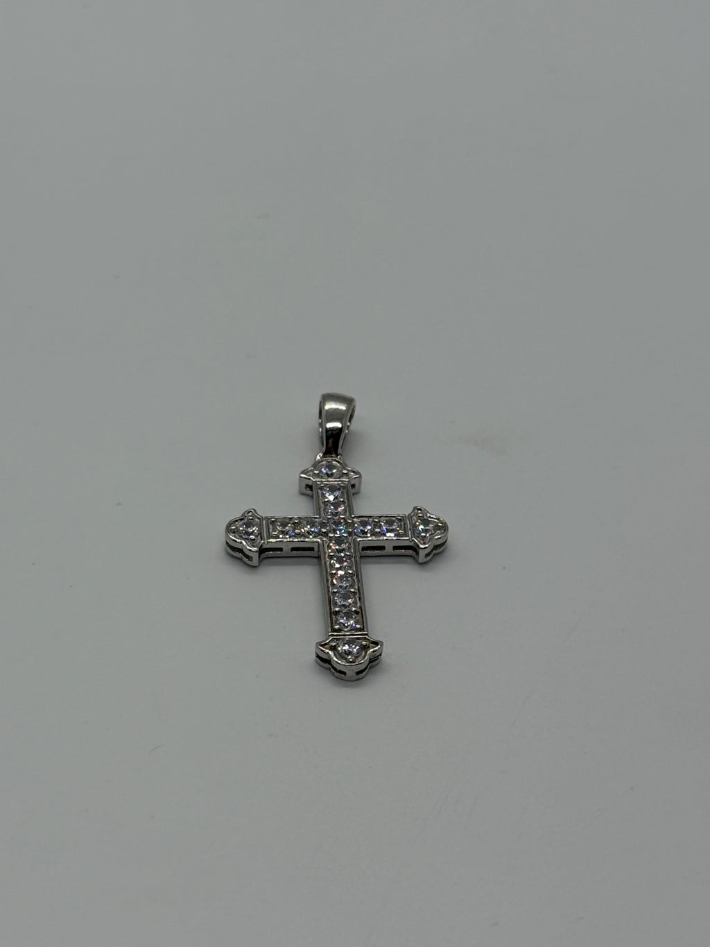 925 Silver CZ Cross Pendant