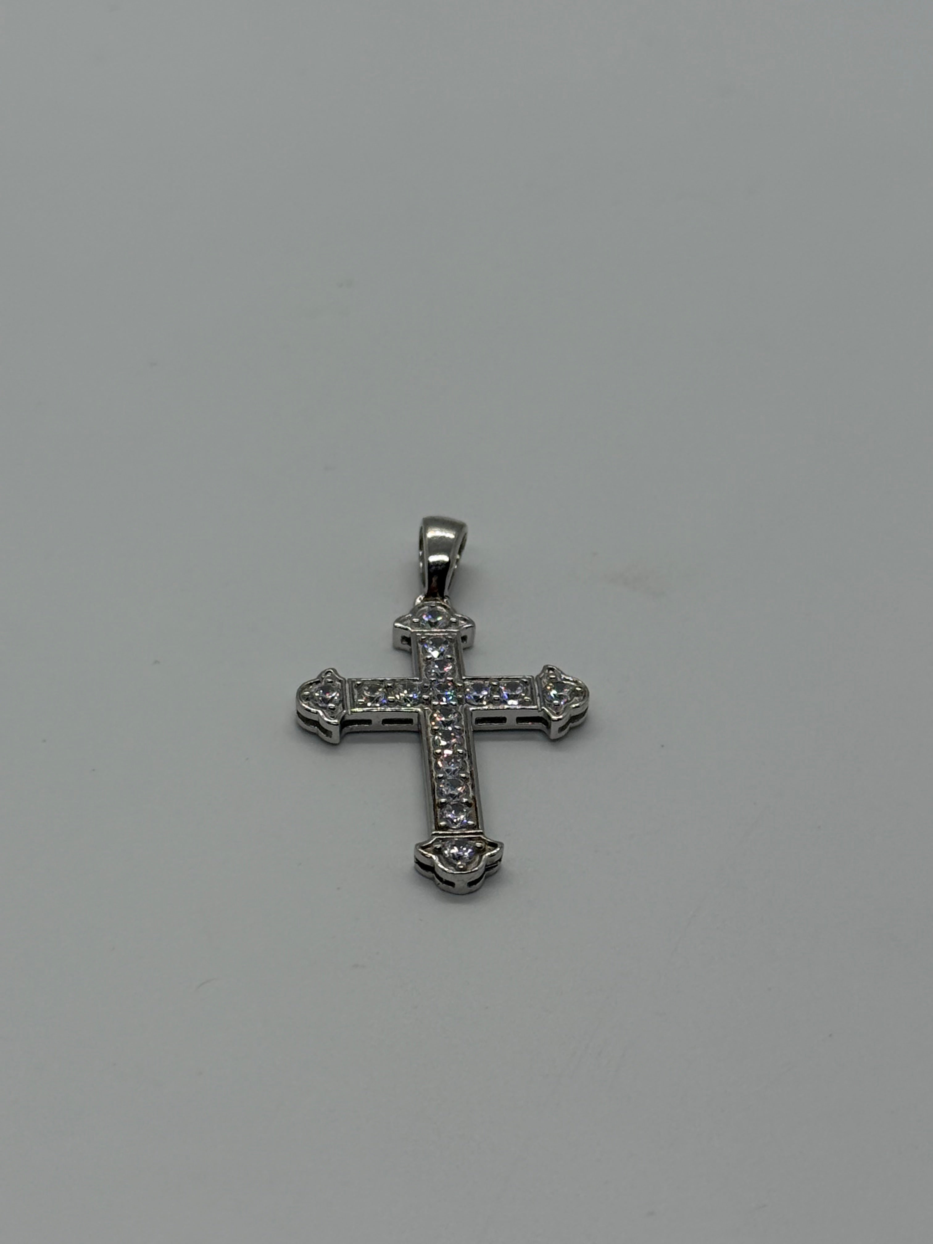 925 Silver CZ Cross Pendant