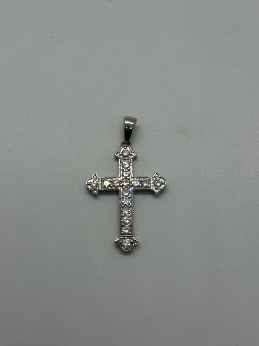925 Silver CZ Cross Pendant