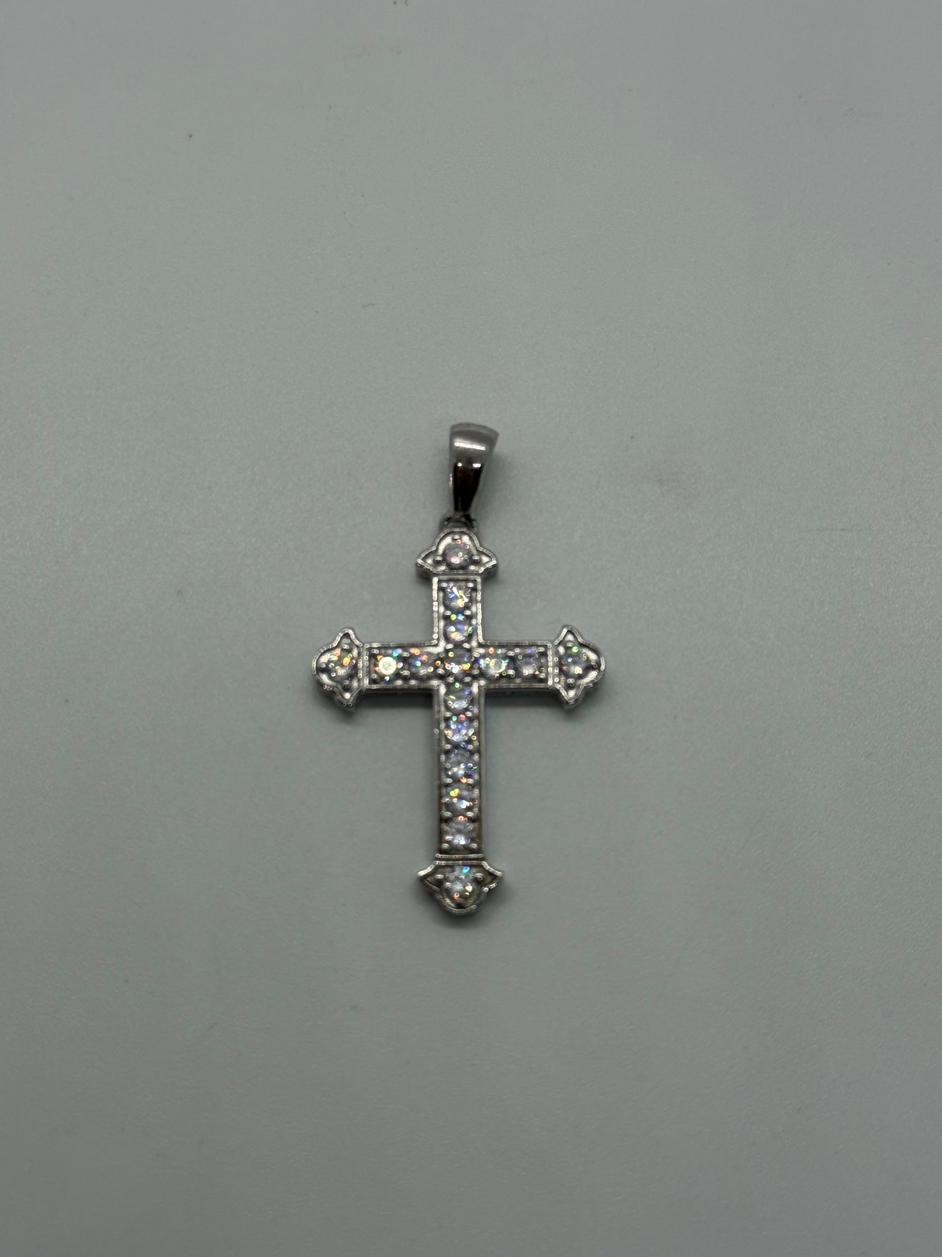 925 Silver CZ Cross Pendant