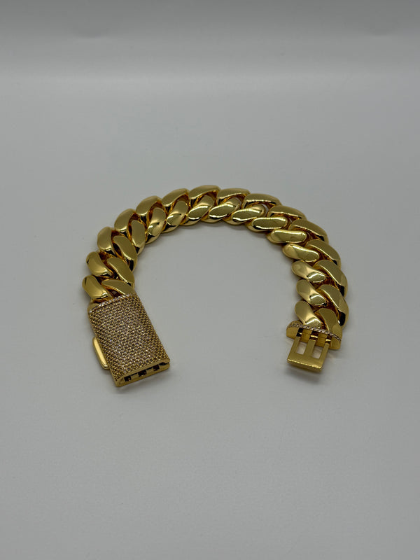 20mm 18k Gold Dipped Miami Cuban Bracelet