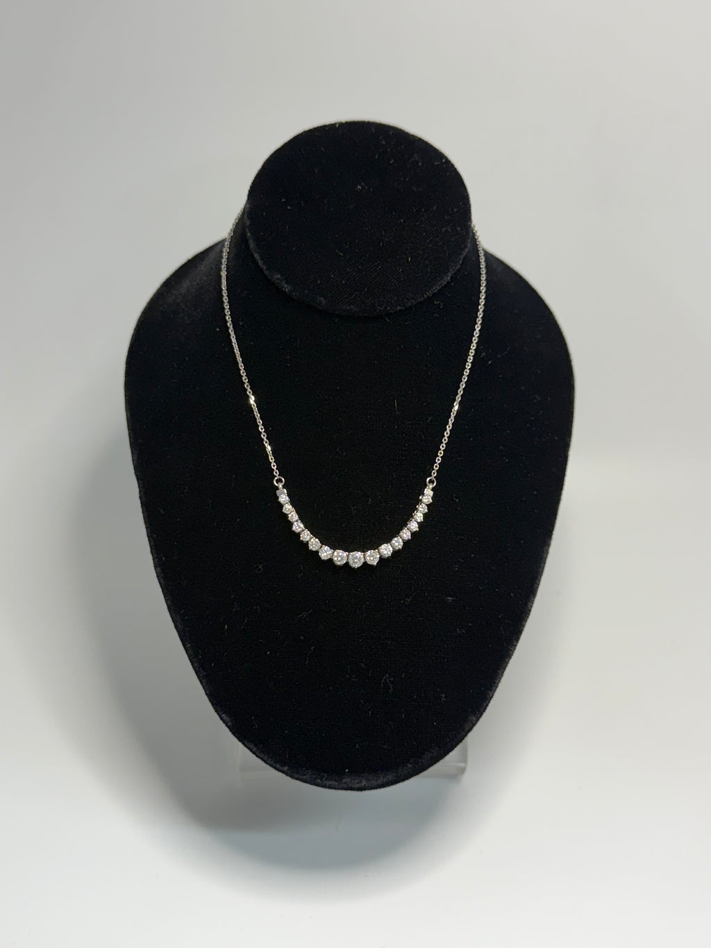Lab Diamond 14k White Gold Necklace