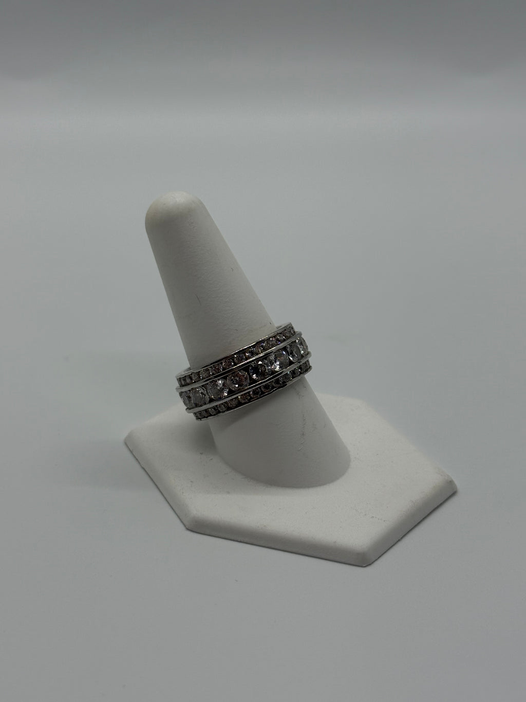 925 Silver Round CZ Ring