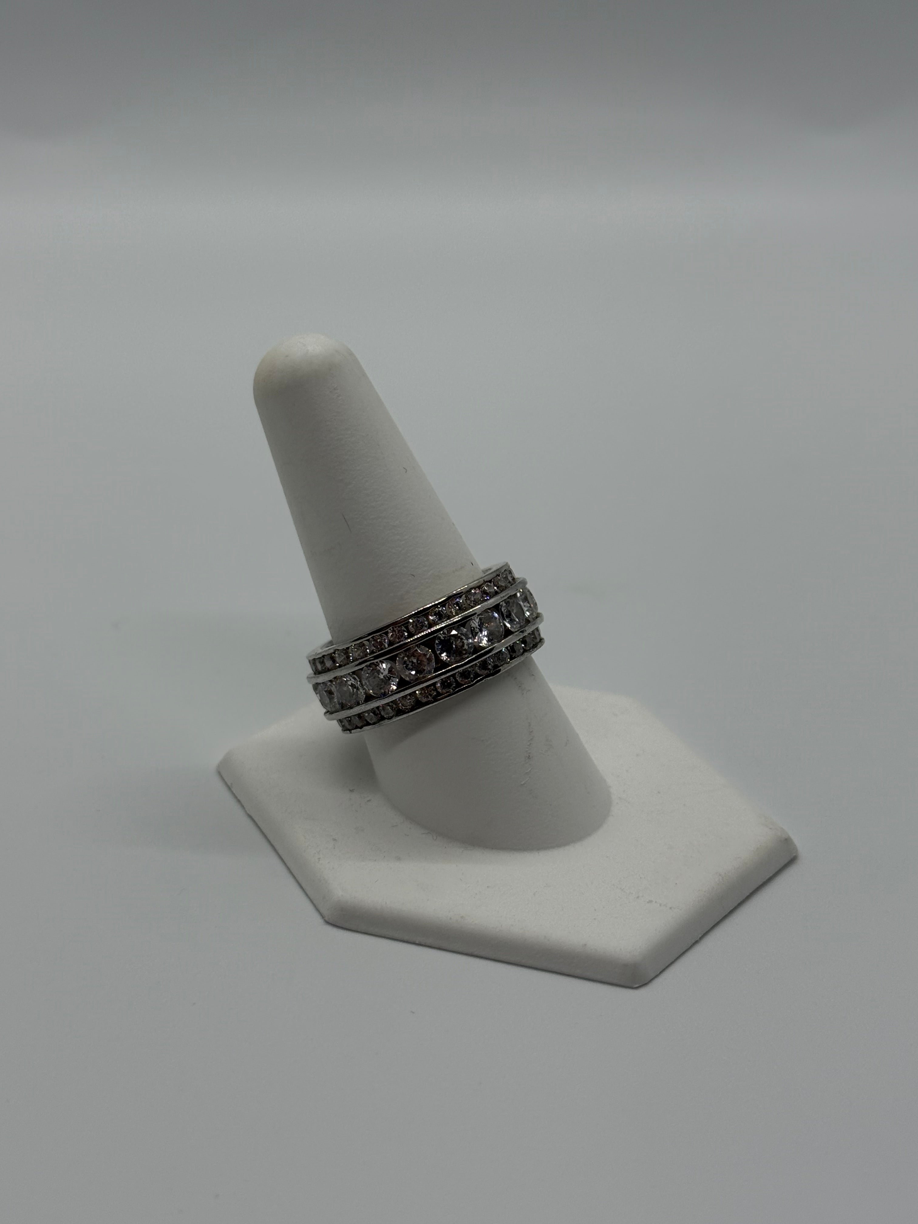925 Silver Round CZ Ring