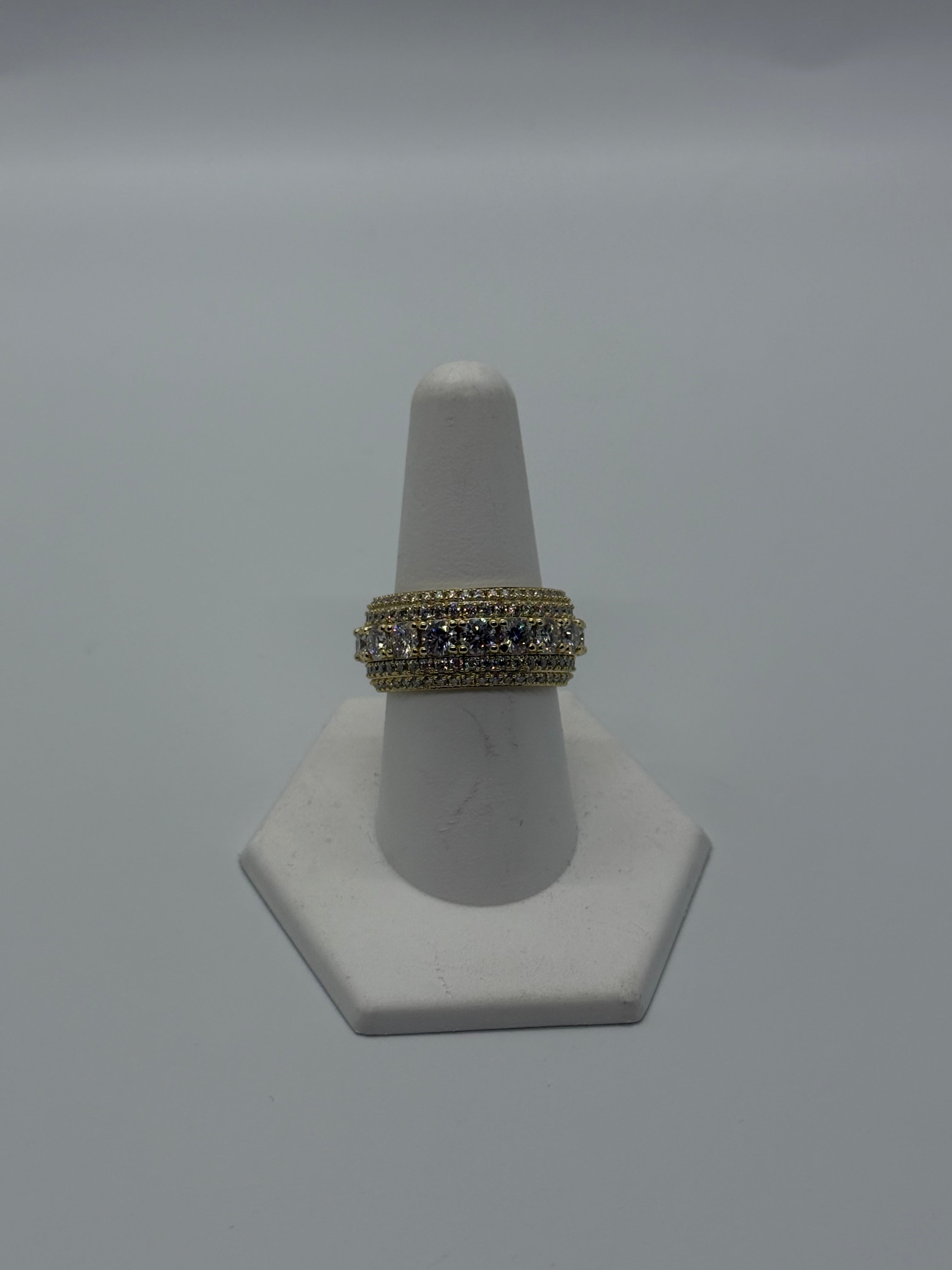 VVS Moissanite 18k Gold Vermeil Round Ring