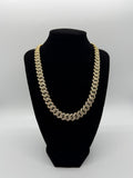 12mm 20" VVS Moissanite 18k Gold Vermeil Iced Miami Cuban Chain