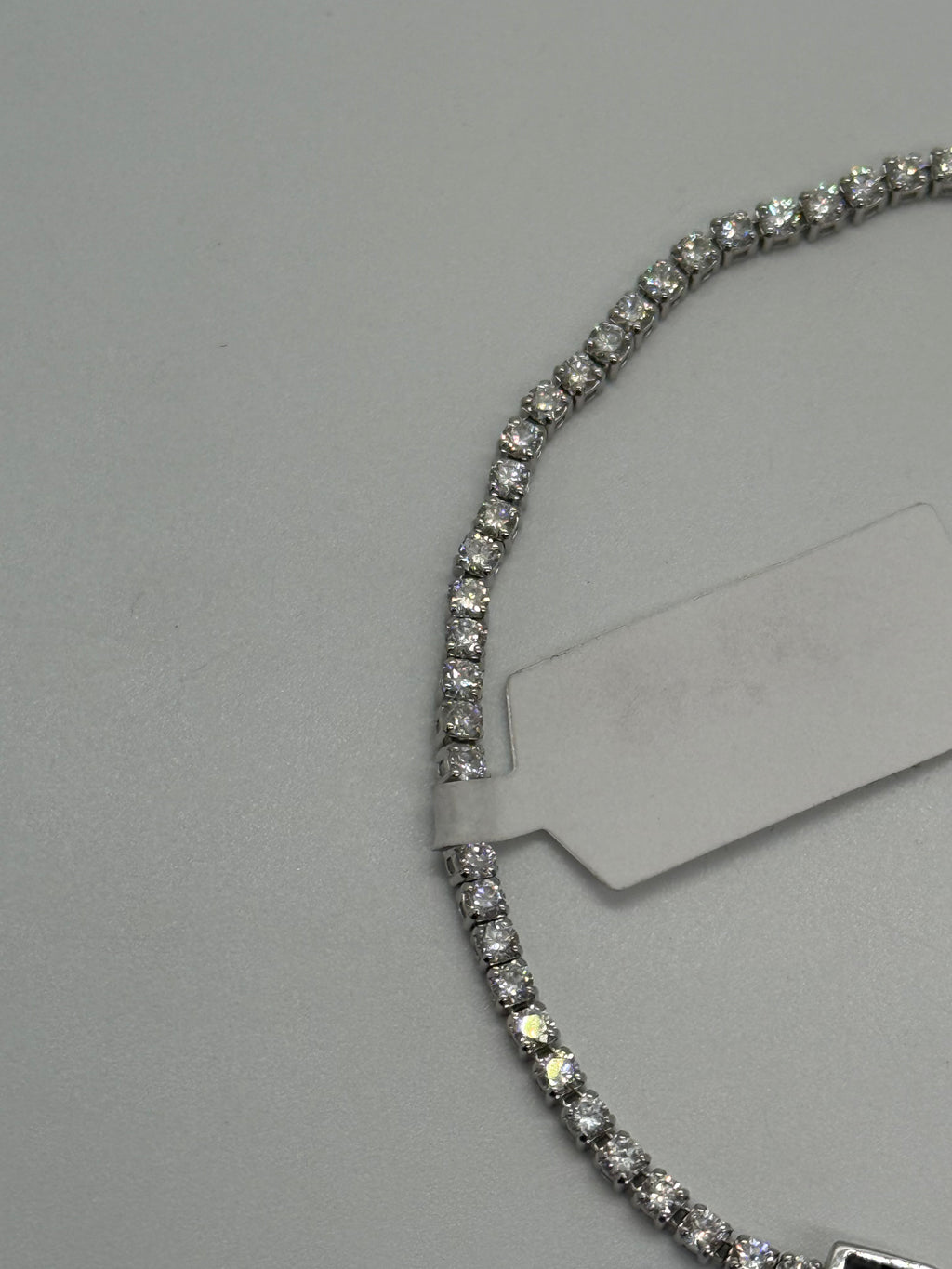 10k White Gold Lab Diamond Tennis Bracelet