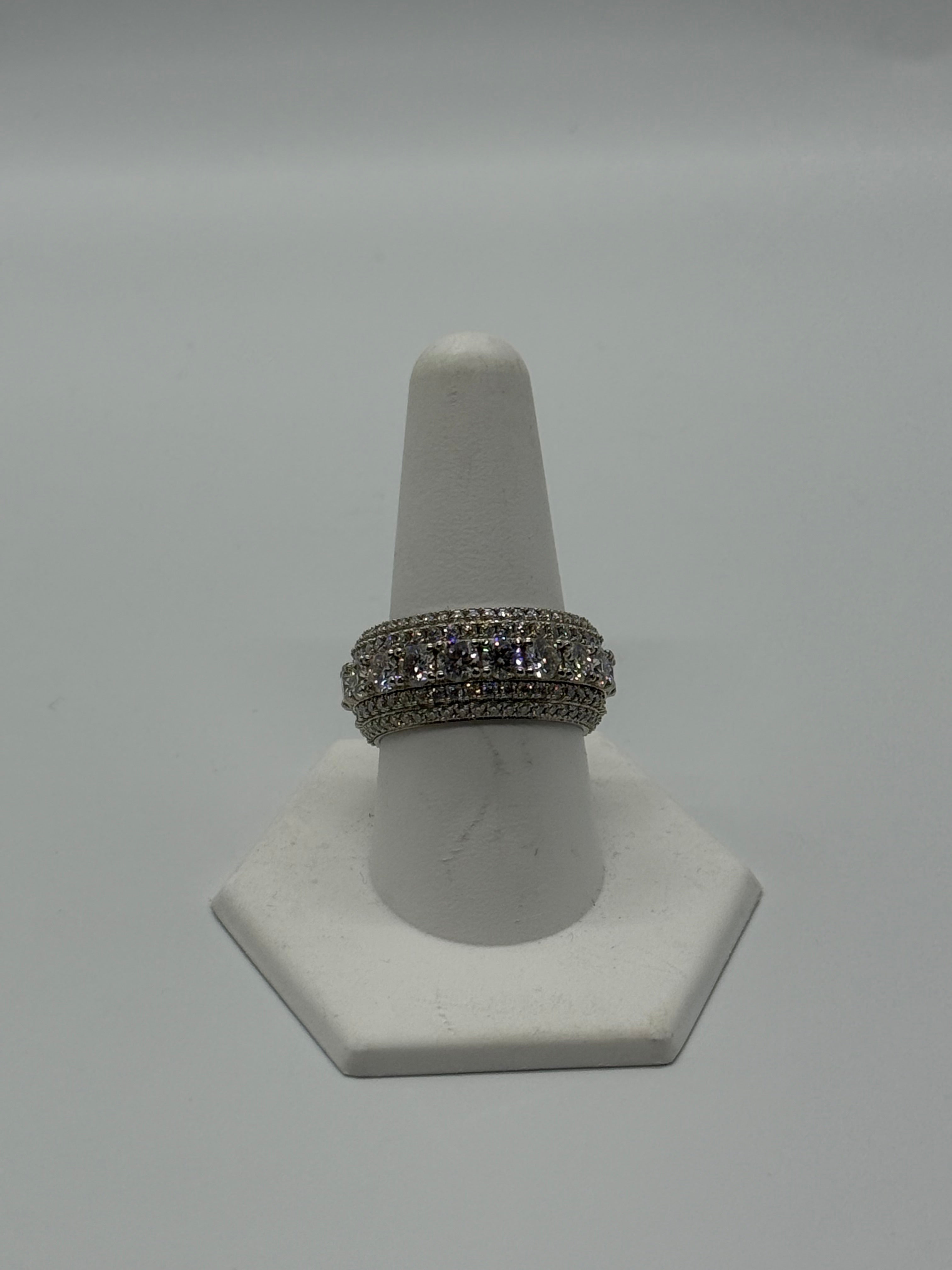 VVS Moissanite 925 Silver Round Ring