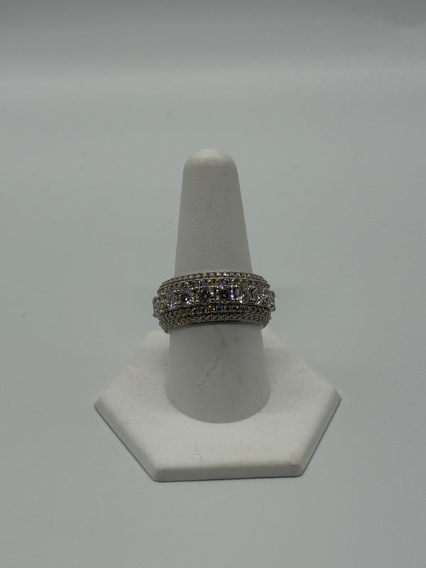 VVS Moissanite 925 Silver Round Ring