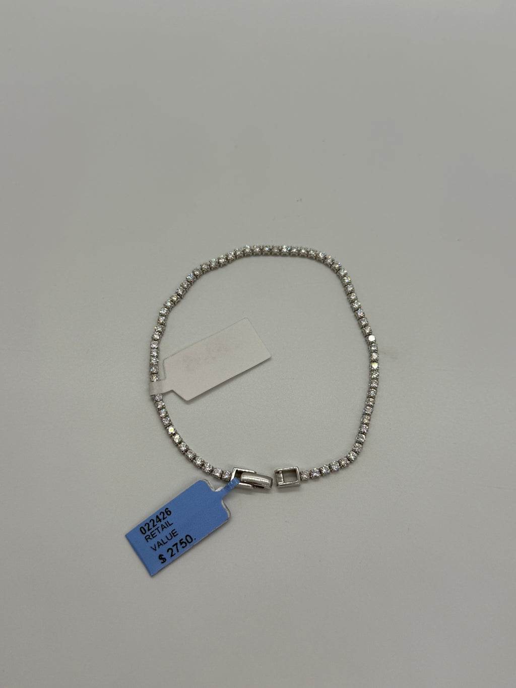 10k White Gold Lab Diamond Tennis Bracelet