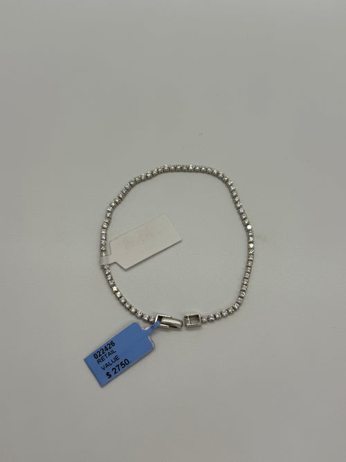 10k White Gold Lab Diamond Tennis Bracelet