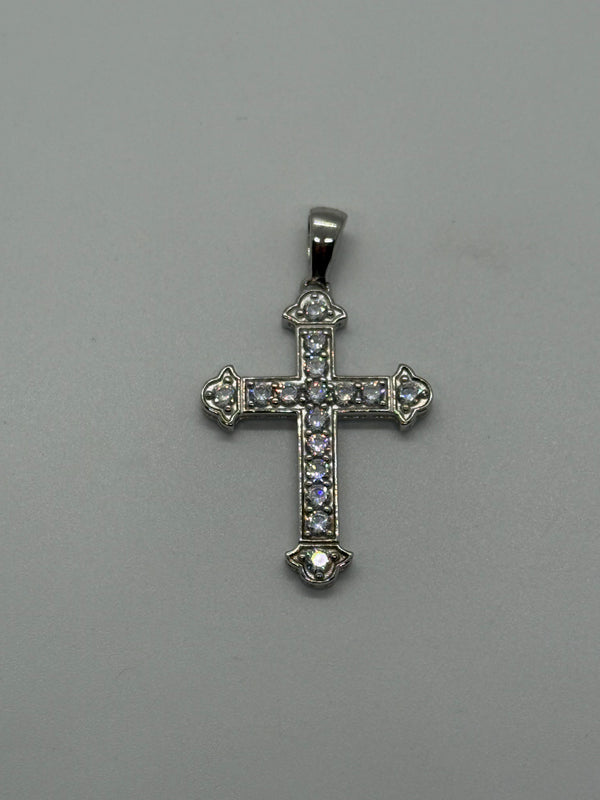 925 Silver CZ Cross Pendant
