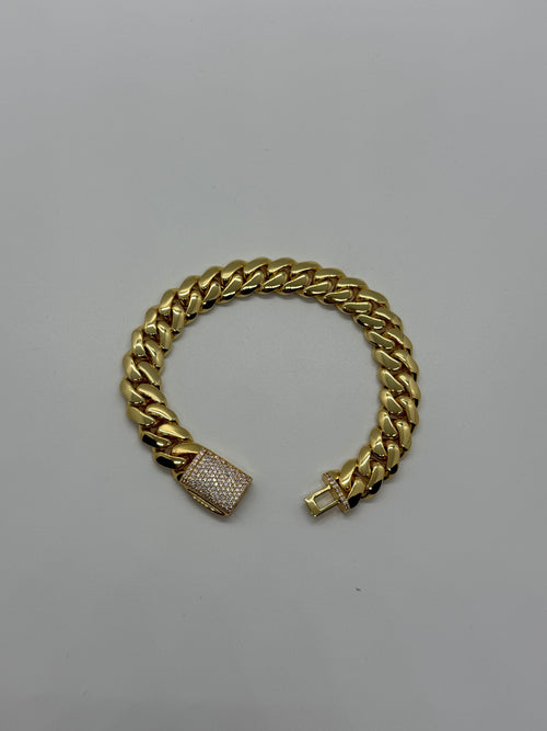 12mm 18k Gold Dipped Miami Cuban Bracelet